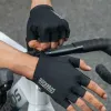 Rockbros TLS004 ROAD TO SKY kurze stoßdämpfende Fahrradhandschuhe S, Schwarz