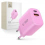 Tech-Protect NCA20 USB-A / USB-C Wandladegerät PD 20W / QC3.0, Baby Pink