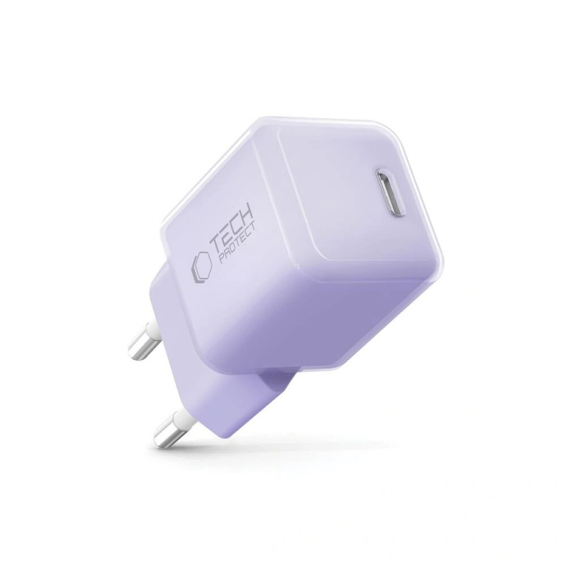 Tech-Protect NCM25 USB-C Wandladegerät PD 25W, Baby Purple