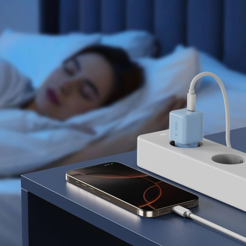 Tech-Protect NCM25 USB-C Wandladegerät PD 25W, Baby Blue
