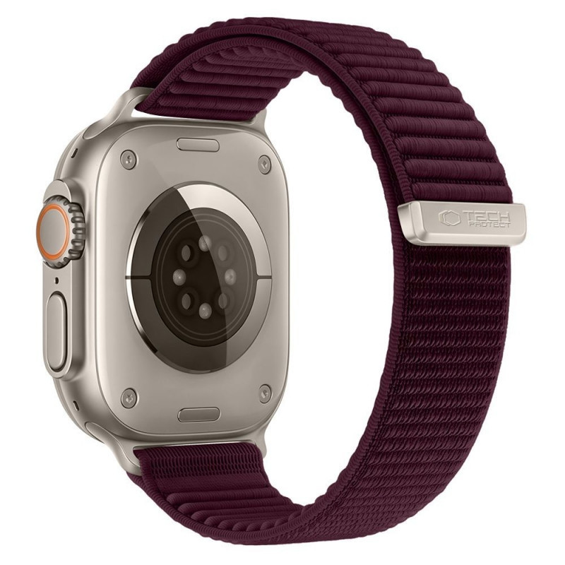 Tech-Protect NylonLoop Armband für Apple Watch 8 / 9 / 10 / 11 / 12 / SE (40 / 41 / 42 mm), Deep Burgundy