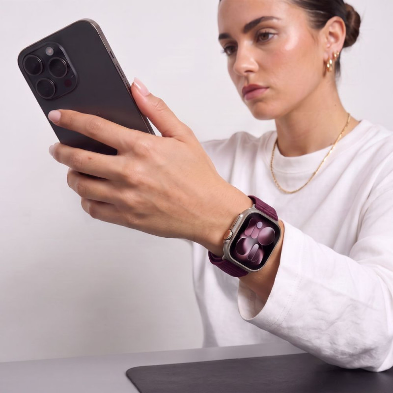 Tech-Protect NylonLoop Armband für Apple Watch 8 / 9 / 10 / 11 / 12 / SE (40 / 41 / 42 mm), Deep Burgundy