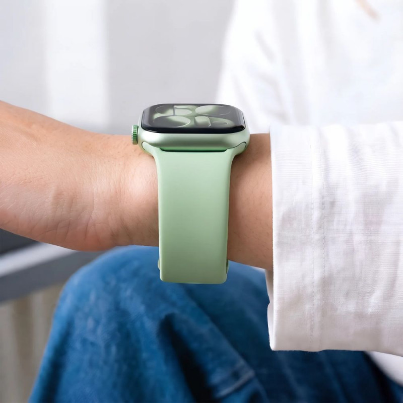 Tech-Protect Silikonarmband für Apple Watch 8 / 9 / 10 / 11 / 12 / SE (40 / 41 / 42 mm), Pistachio