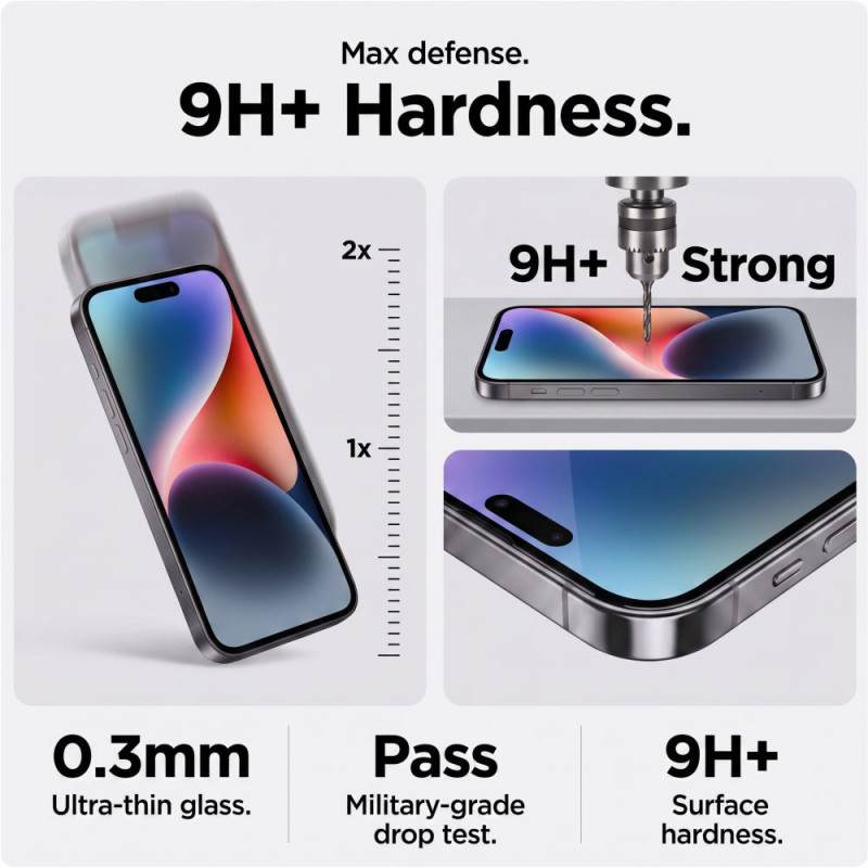 Tech-Protect Glass SPY+ Sichtschutz-Panzerglas für Apple iPhone 18 Pro (2 Stk.)
