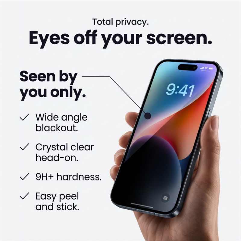 Tech-Protect Glass SPY+ Sichtschutz-Panzerglas für Apple iPhone 18 Pro (2 Stk.)