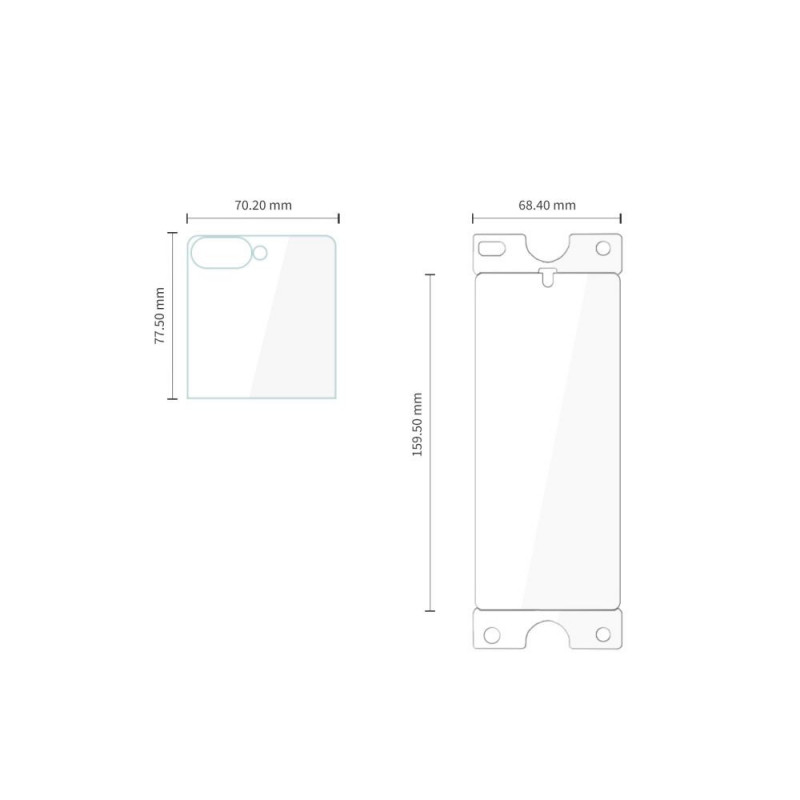 Tech-Protect Easy Set Foil & Glass Fit+ 4in1 Displayschutz für Samsung Galaxy Z Flip 7 / 8, Clear (2+2 Stk.)