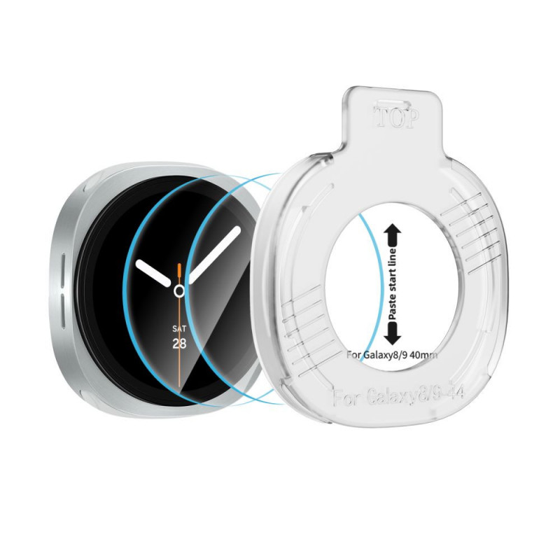 Tech-Protect Easy Set+ Panzerglas für Samsung Galaxy Watch 8 / 9 40 mm, Clear (2 Stk.)