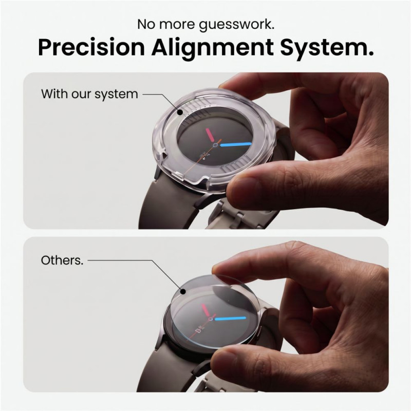 Tech-Protect Easy Set+ Panzerglas für Samsung Galaxy Watch 8 / 9 44 mm, transparent (2 Stk.)