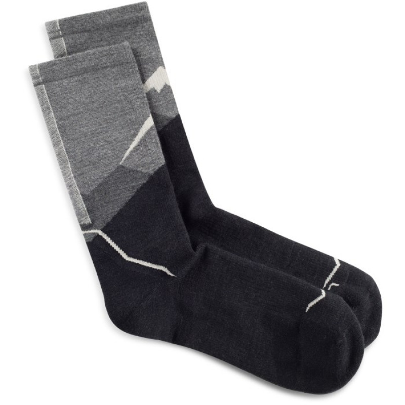 Buff Merino Lightweight Crew Sock LWC1, Graphite, L