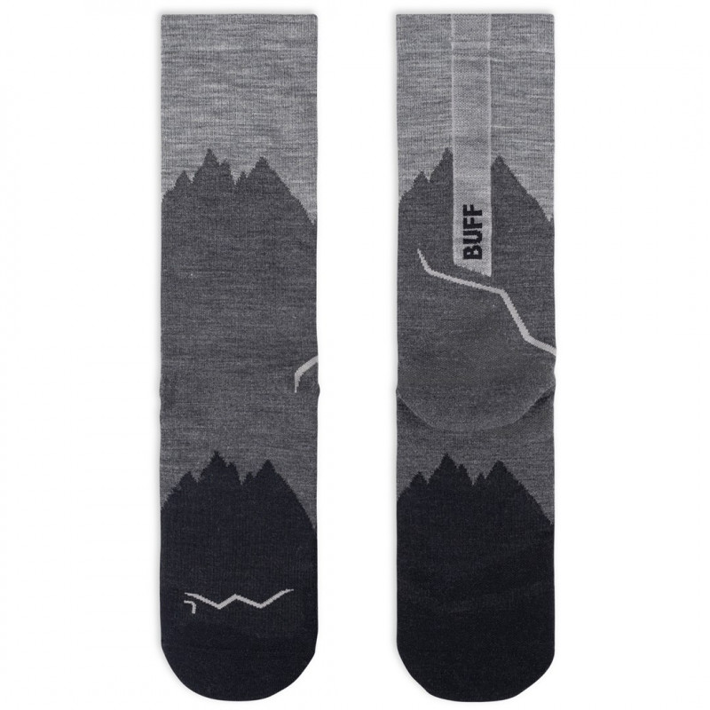 Buff Merino Lightweight Crew Sock LWC3, Schwarz, L