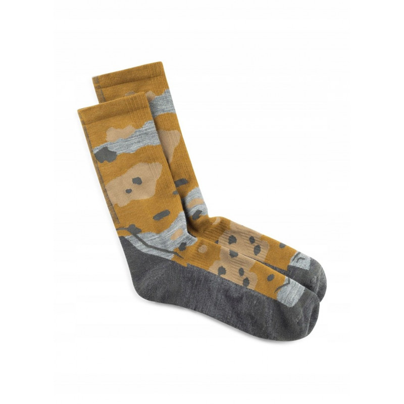 Buff Merino Lightweight Crew Sock LWC2, Umber Khaki, L