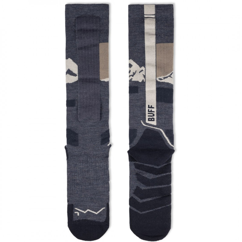 Buff Merino HW Over The Calf Socken HWO1, Night Blue, L