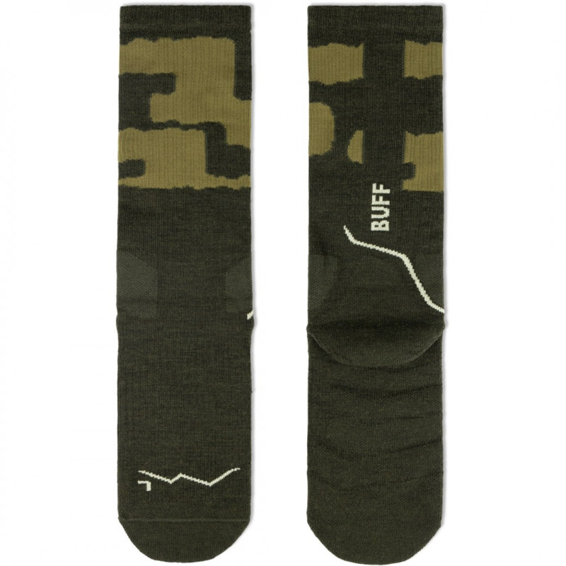 Buff Merino MW Crew Socken MWC2, Beetle Green, L