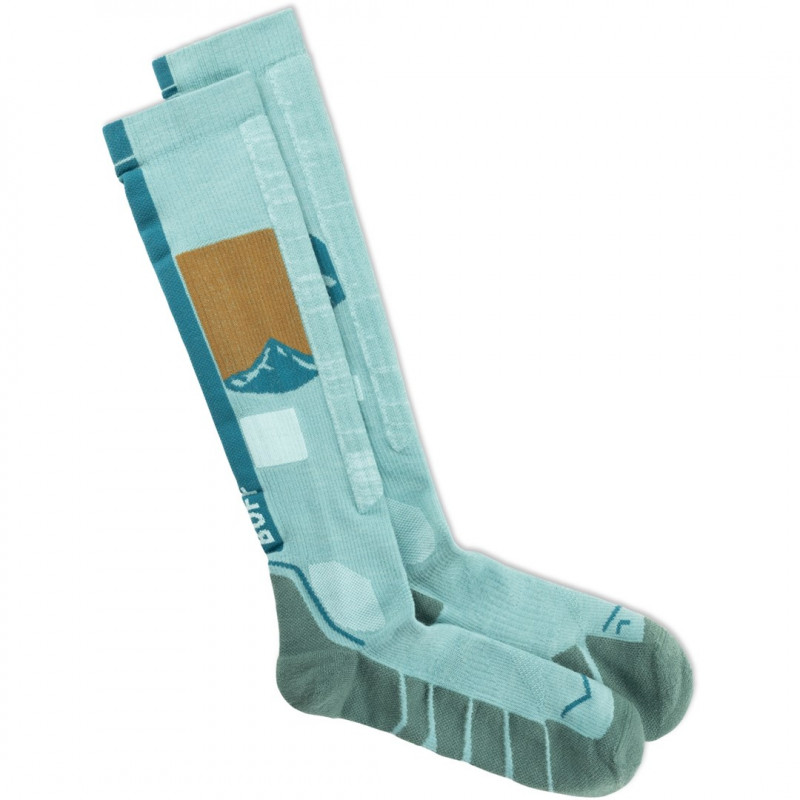 Buff Merino HW Over The Calf Socks HWO1 Sea Green L