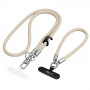 Tech-Protect C10S Rope Umhänge- und Handgelenkband-Set, Desert Beige/Titanium