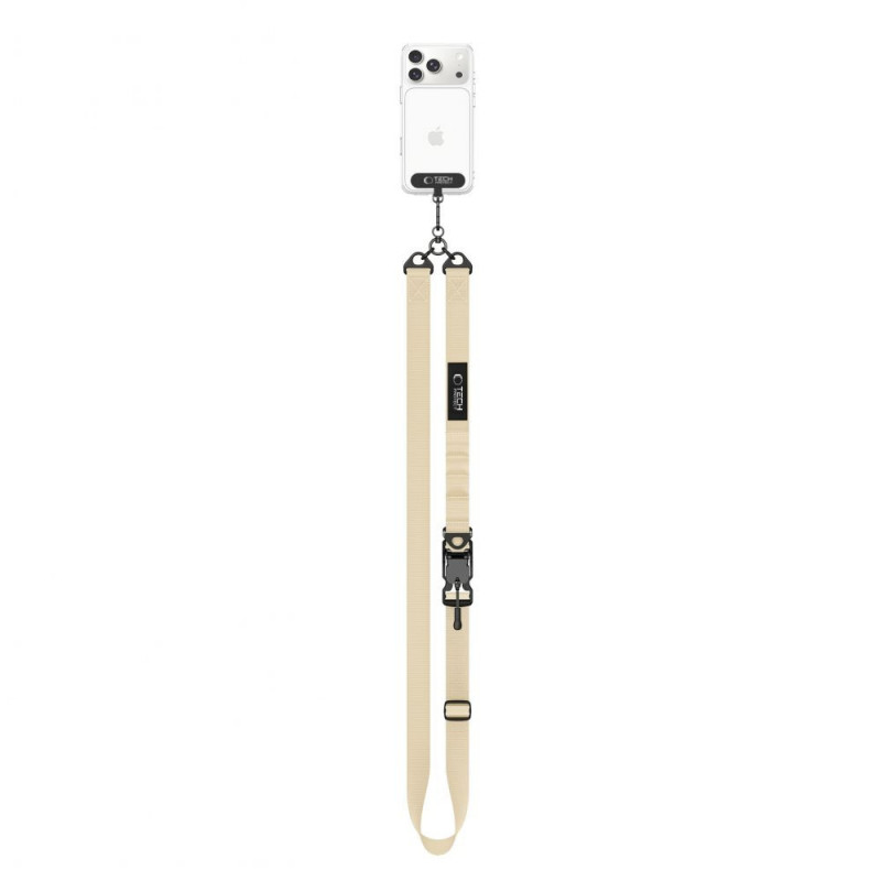 Tech-Protect C9S Rope Crossbody Handy-Tragegurt, Sienna Beige