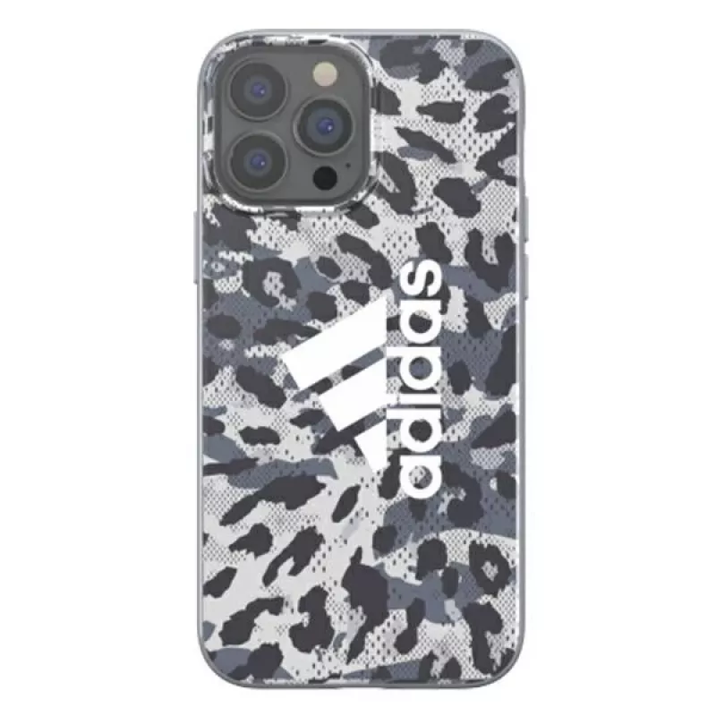 Adidas OR SnapCase Leopard Hülle für Apple iPhone 13 Pro Max, grau