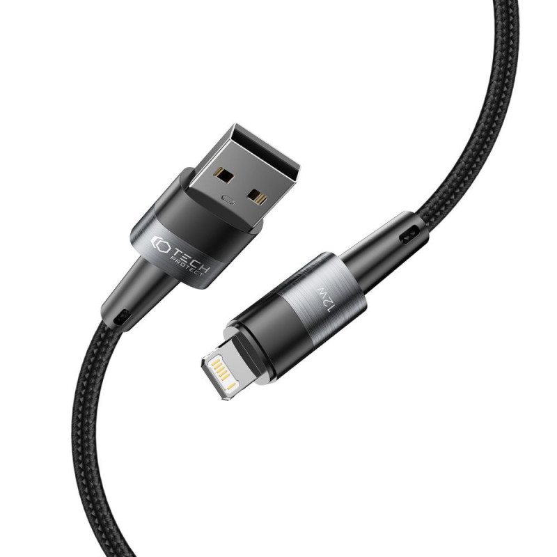 Tech-Protect UltraBoost USB-A/Lightning Kabel 12W 2,4A 200 cm, Grau