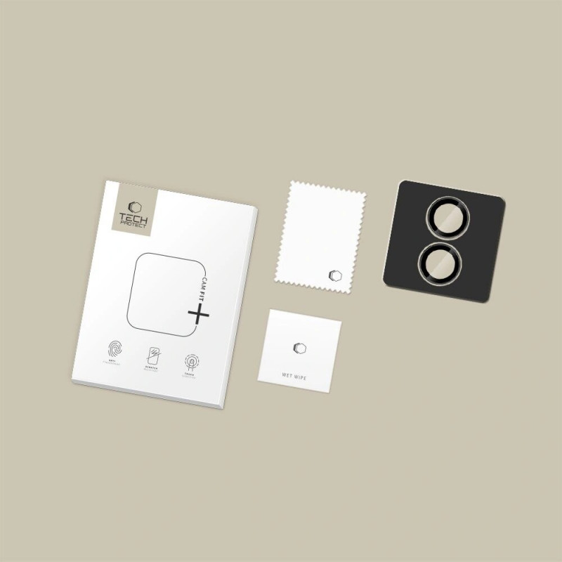 Tech-Protect Camring Fit+ Kamera-Objektivabdeckung für Apple iPhone 16 / 16 Plus / 17, Schwarz