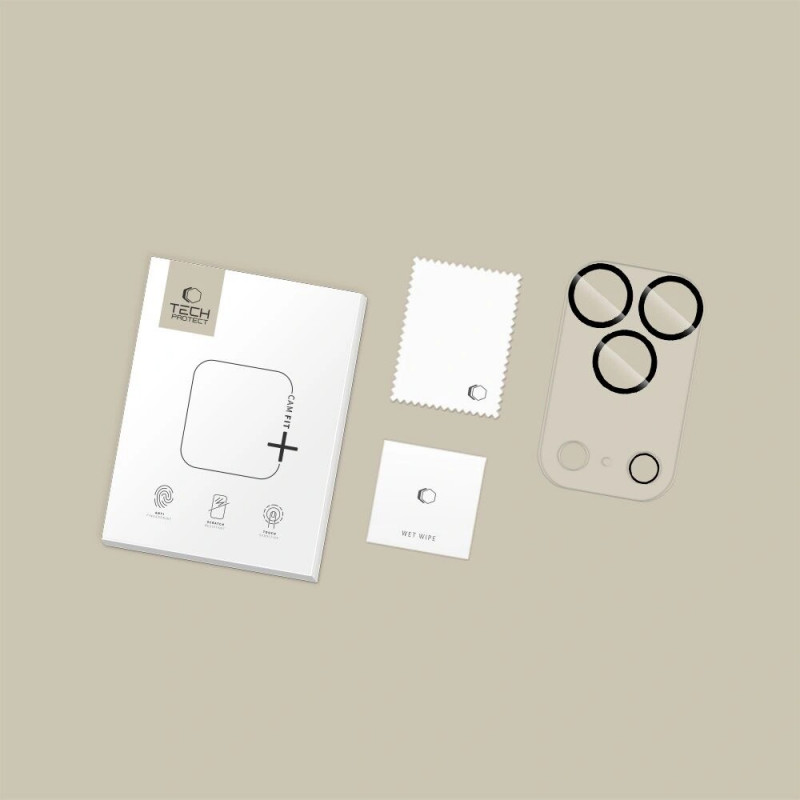Tech-Protect Cam Fit+ Kameraobjektiv-Panzerglas für Apple iPhone 17 Pro Max, transparent