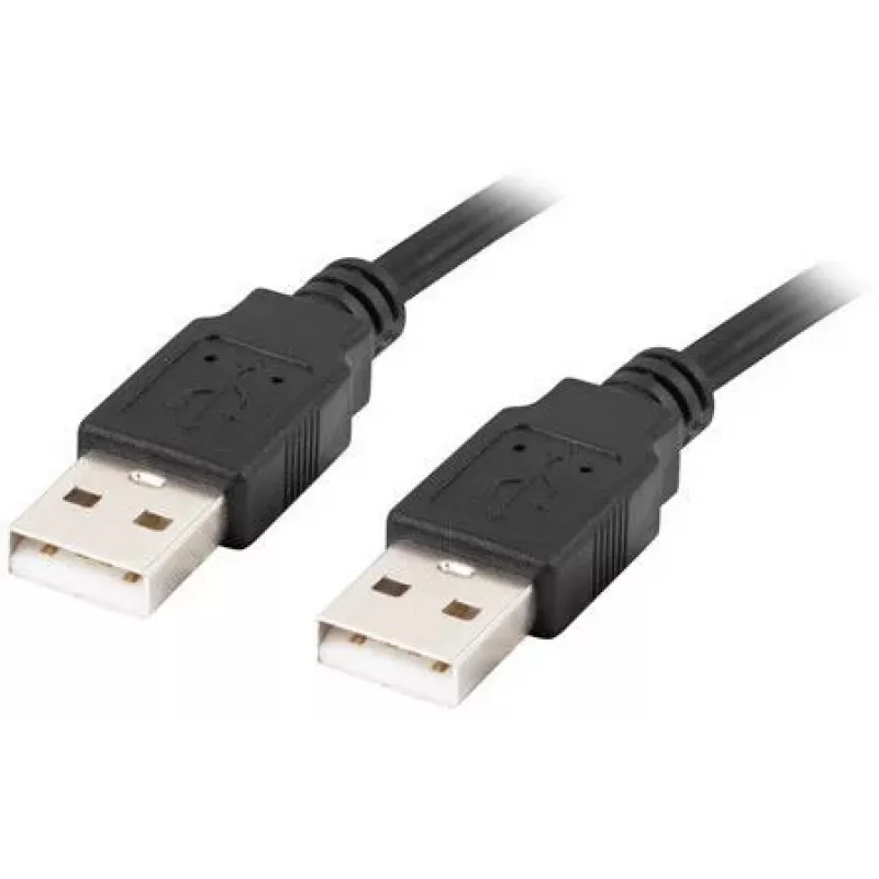 Lanberg USB-A M/M 2.0 Kabel 0,5 m, Schwarz