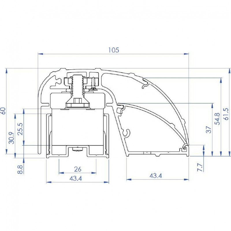 CDVI P300EVO elektromagnetisches Türprofil-Schloss 400 mm, 300 kg, überwacht (52870)