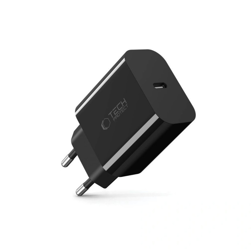 Tech-Protect NC20W USB-C-Wandladegerät PD 20W, Schwarz