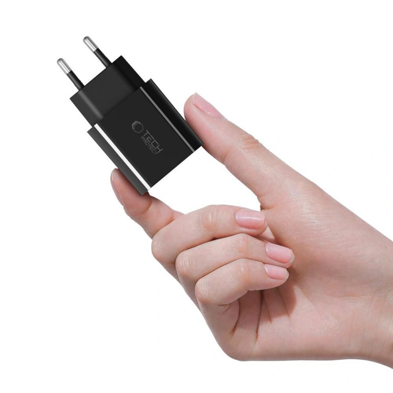 Tech-Protect NC20W USB-C-Wandladegerät PD 20W, Schwarz
