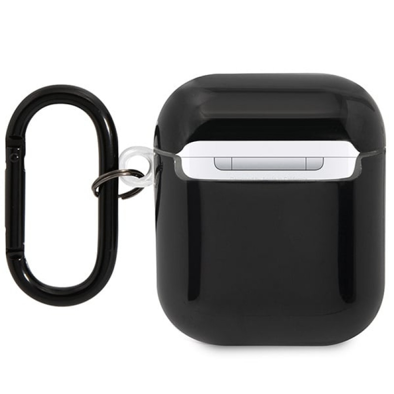 BMW BMA222SWTK Multiple Colored Lines Hülle für Apple AirPods 1/2, schwarz