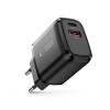 Tech-Protect NCA30 USB-A, USB-C Wandladegerät PD 30W / QC3.0, Schwarz