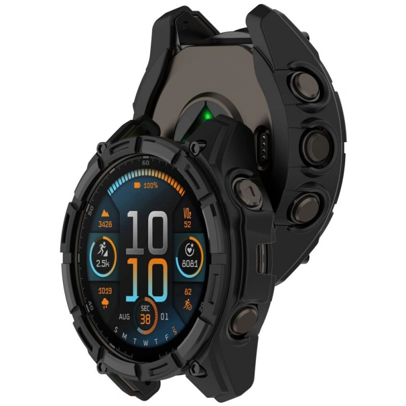 Tech-Protect Defense Air Hülle für Garmin Fenix 8 47 mm, Schwarz
