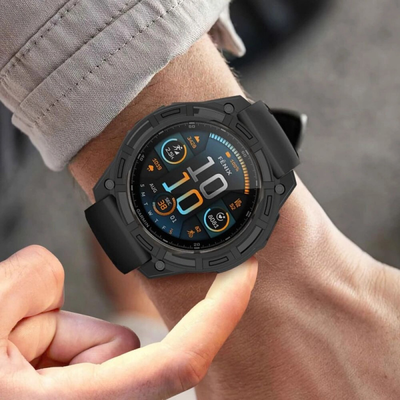 Tech-Protect Defense Air Hülle für Garmin Fenix 8 47 mm, Schwarz