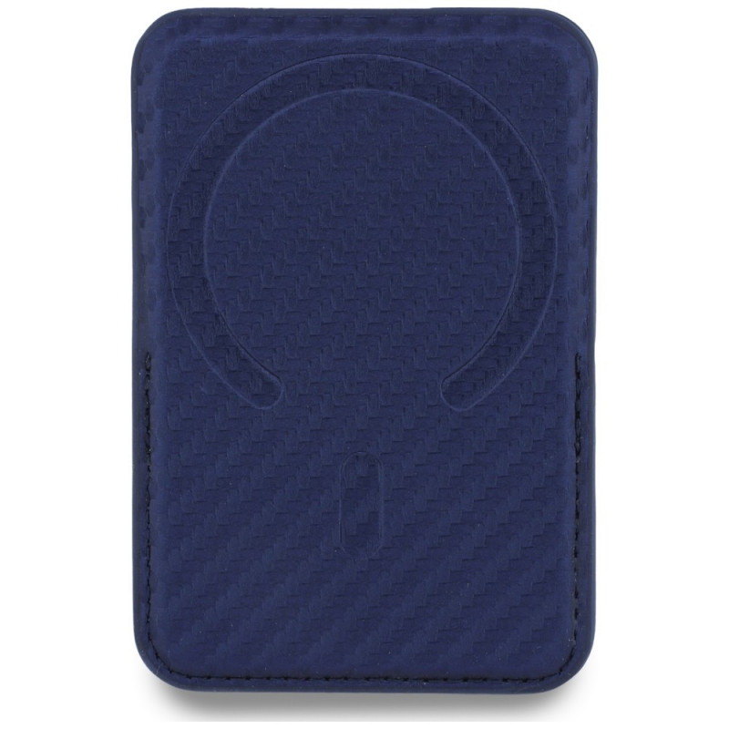 BMW M Carbon Metal Logos MagSafe Wallet, marineblau