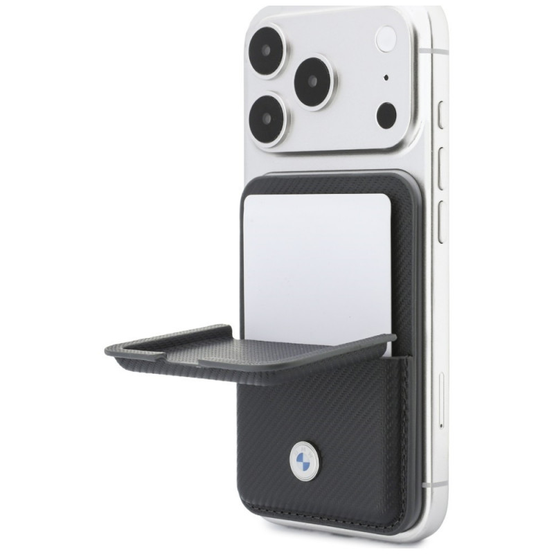 BMW Carbon Metal Logos MagSafe Wallet, anthrazit