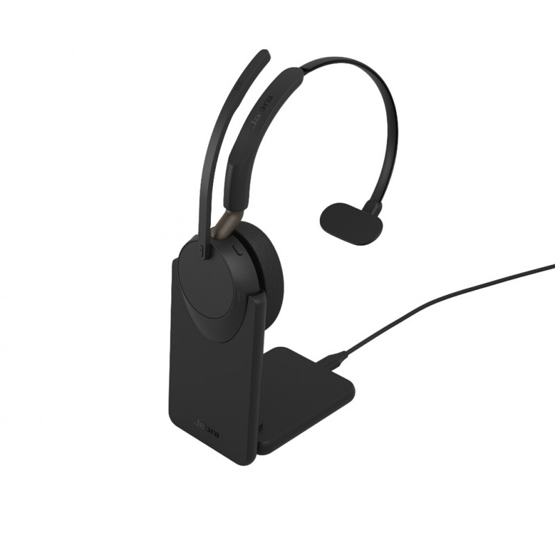 Jabra Evolve3 65 UC Mono-Headset, Link 390c, Ladestation, Schwarz (36599-889-889)