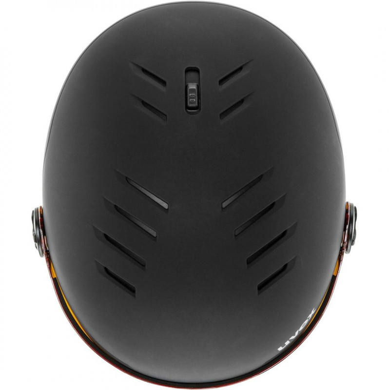 UVEX Wanted Visor Skihelm, 58-61 cm (L), Schwarz