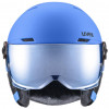 UVEX Rocket jr. Visor Kinder-Skihelm, Blau Matt