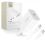 Tech-Protect NC20W 1-Port USB-C Wandladegerät PD20W mit USB-C / USB-C Kabel, Weiß