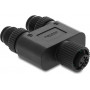 Delock 60852 M12 Y-Splitter A-kodiert 4 Pin, 1 x Buchse auf 2 x Stecker