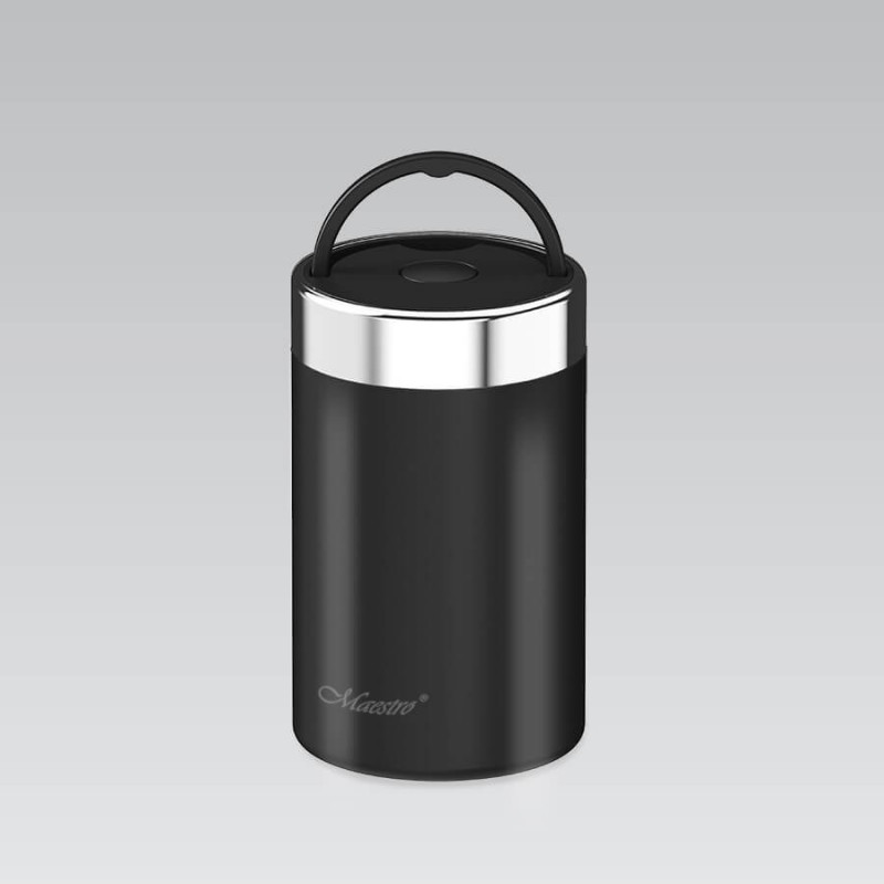 Maestro MR-1649-50-BLACK Thermobehälter für Speisen, 500 ml, Schwarz