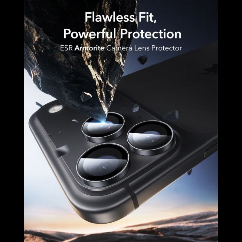 ESR Armorite Kameraschutz für Apple iPhone 18 Pro / 18 Pro Max, Schwarz, 2er-Pack