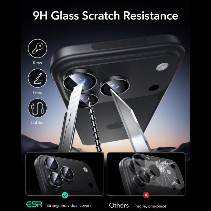 ESR Armorite Kameraschutz für Apple iPhone 18 Pro / 18 Pro Max, Schwarz