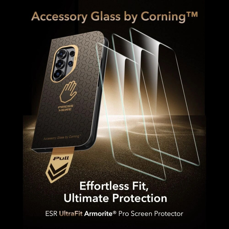 ESR UltraFit Armorite Pro gehärtetes Glas für Samsung Galaxy S26 Ultra, Clear