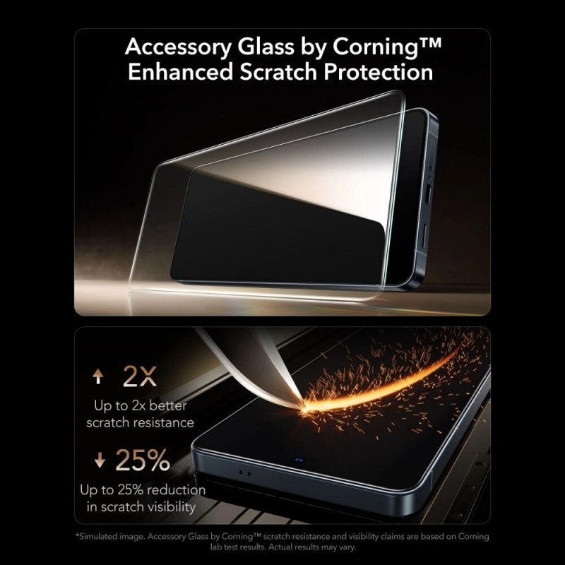 ESR UltraFit Armorite Pro gehärtetes Glas für Samsung Galaxy S26 Ultra, Clear