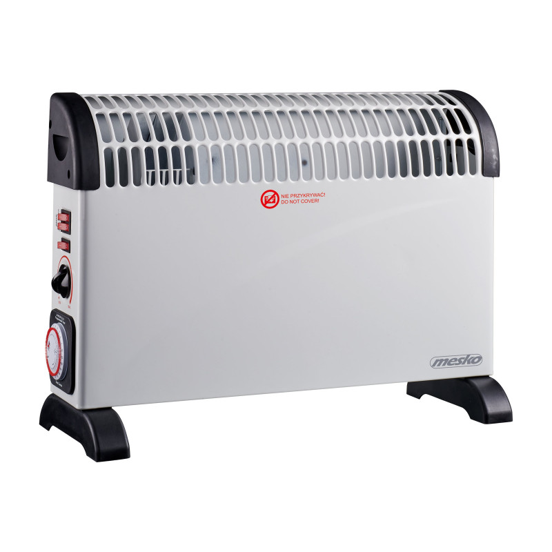 Mesko MS 7741w Konvektor-Heizgerät mit Timer und Turbo-Lüfter, 2000 W, weiß