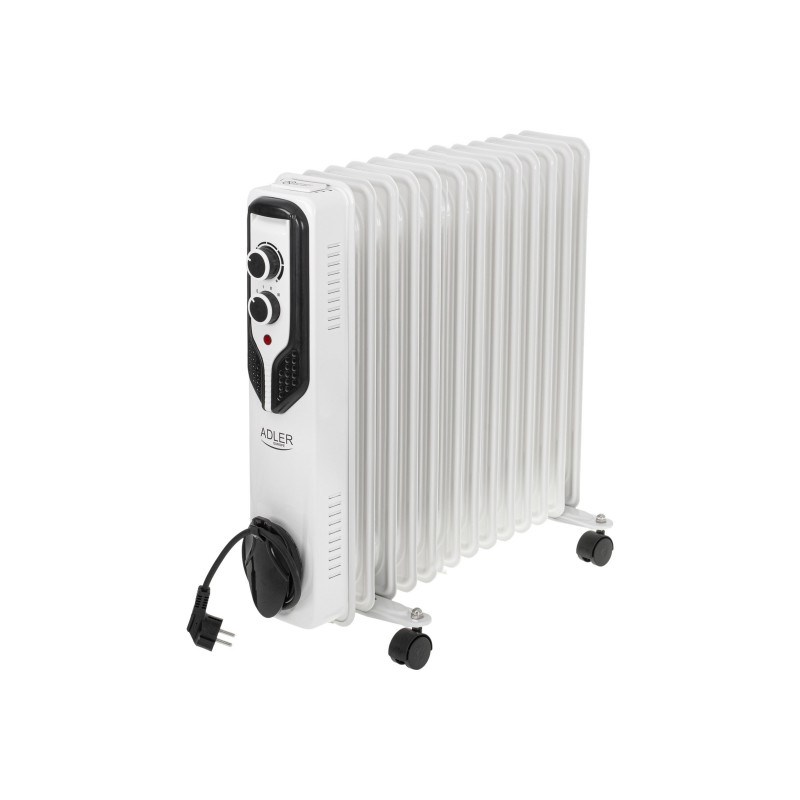Adler AD 7818 Ölradiator, 2500 W, 3 Leistungsstufen, 13 Rippen, weiß