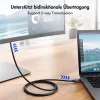 LogiLink CUA0121 USB 3.2 Gen2 Type-C Kabel, C/M auf DP/M, bi-di, 8K/60 Hz, Metall, schwarz, 3 m