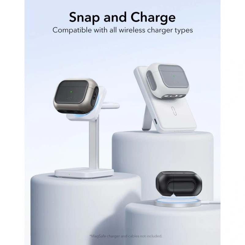ESR Orbit HaloLock MagSafe Hülle für Apple AirPods Pro 3, Titanium