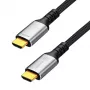 LogiLink CH0120 HDMI-Kabel, A/M zu A/M, 8K/60 Hz, 48 Gbps, Metall, Nylon, schwarz/grau, 0,5 m
