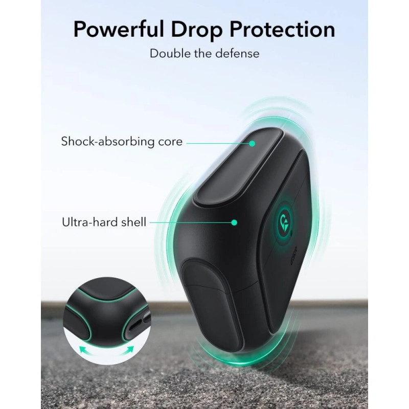 ESR Orbit HaloLock MagSafe Hülle für Apple AirPods Pro 3, Schwarz